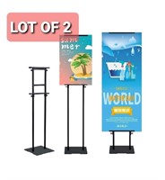 Lot of 2, Klvied Heavy Duty Poster Stand with Non-