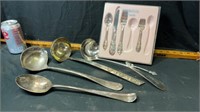 Silverplate and misc utensils