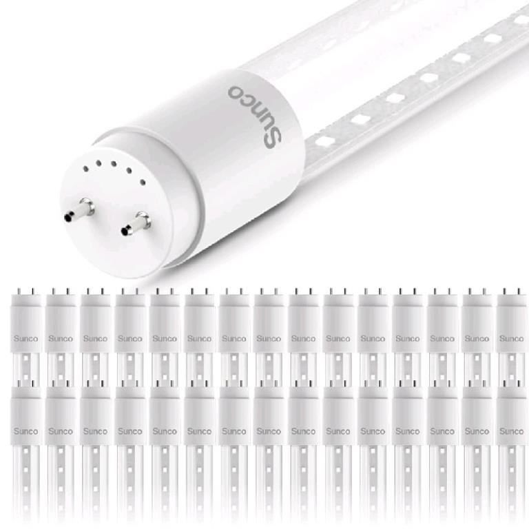 Sunco Lighting 30 Pack T8 LED 4FT Tube Light Bulbs