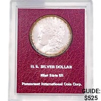 1890 Morgan Silver Dollar PICC MS65