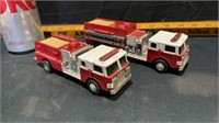 2) Ertl fire trucks