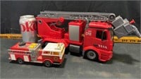 2) fire trucks