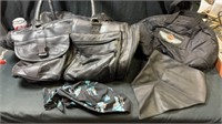 Leather bag and Harley misc