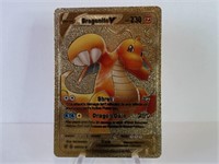 Rare Pokemon Gold Foil Dragonite V