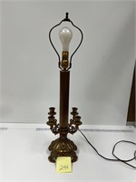 Vintage Candelabra Lamp Heavy Metal Base