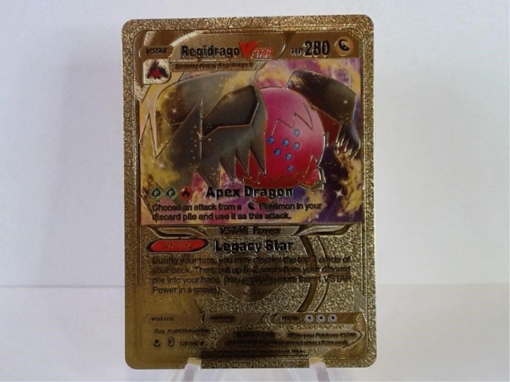 Rare Pokemon Gold Foil Regidrago Vstar