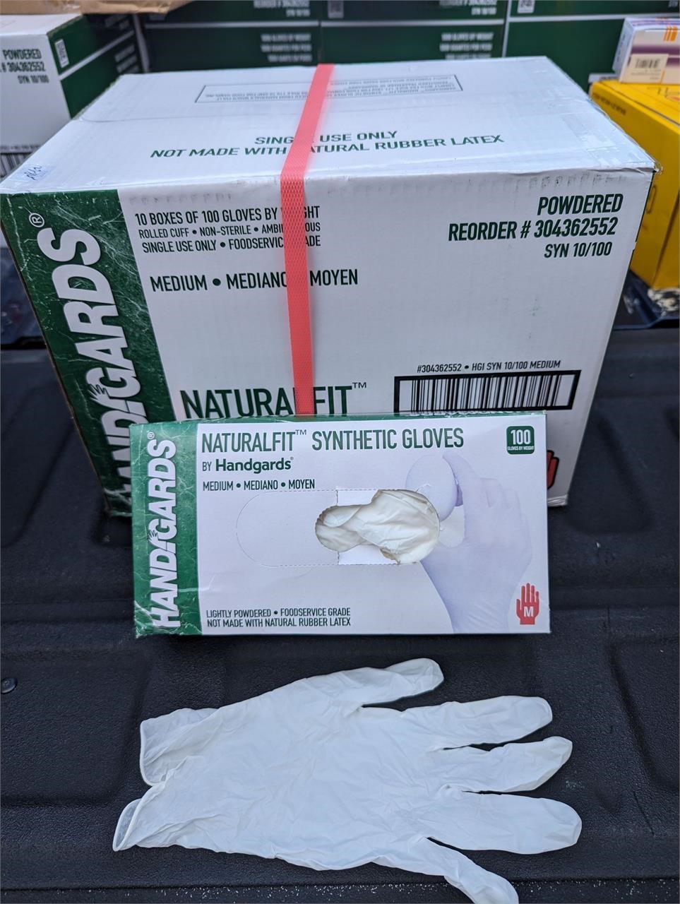 $90 Case of 10 Boxes Synthetic Gloves MD 100ct Box