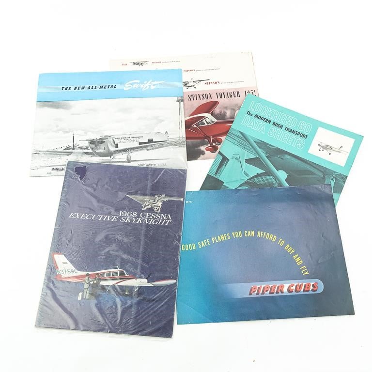 Collection of (5) Vintage Aircraft Catalogs