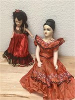 Vintage 1930s Composition Boudoir Dolls
12