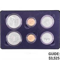 1991 Mt. Rushmore Anniv. Gold and Silver Coin Set