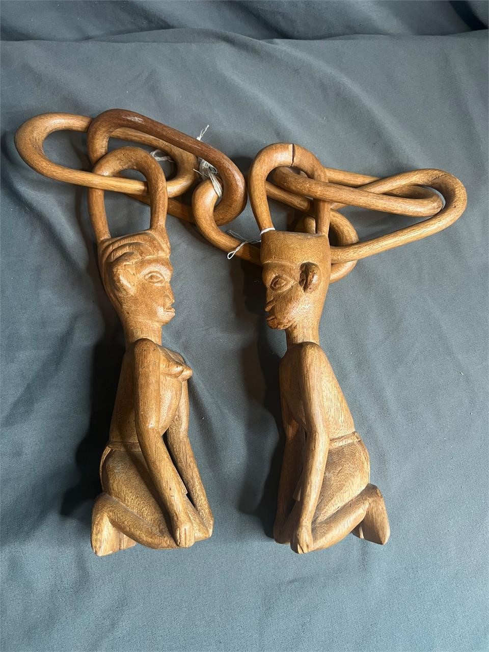 Vintage Wood Carved Fertility Chain 60s