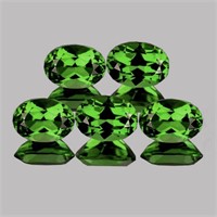 Natural Chrome Green Apatite 5 Pcs (VVS)