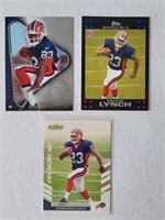 Marshawn Lynch Lot of 3 Rookie Cards