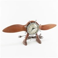 Art Deco WWII Era Howard Sea Plane Prop Clock
