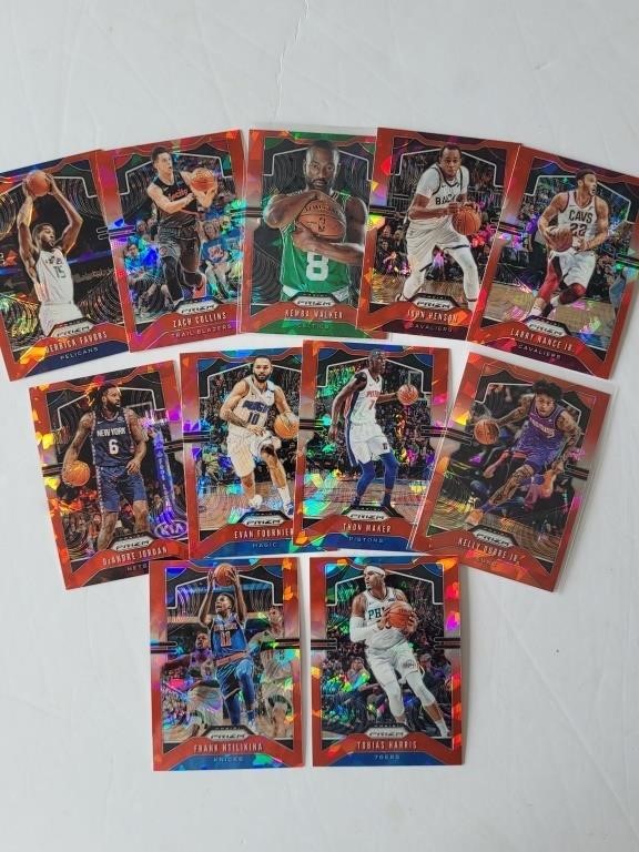 2019-20 Prizm Red Cracked Ice Lot of 11 Cards