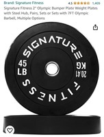 FM7761  Fitness 2" Olympic Bumper Plate Weight