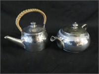 Two Individual Silver Plate Tea Pots