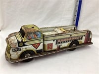 Marx Toys Emergency Services Toy Truck, 14 1/4”L