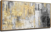 $170  Gold Abstract Art 30x60  Framed Artwork