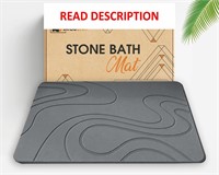 $40  Stone Bath Mat  Diatomaceous  23.5x15 inches