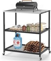 $110  Grill Cart  Stainless Steel 31.52435.5