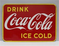 DRINK COCA-COLA ICE COLD ADVERTISING SIGN