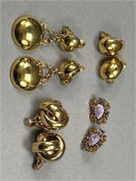 Four pairs of Monet earrings