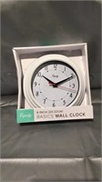 8 Inch White Basic Analog Wall Clock