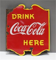 DRINK COCA-COLA HERE FLANGE SIGN