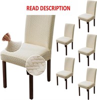$33  Beige Dining Room Chair Covers  6 PCS