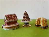 Limoges Pastry / Gingerbread House Trinket Boxes