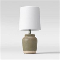 Textural Ceramic Mini Lamp Olive