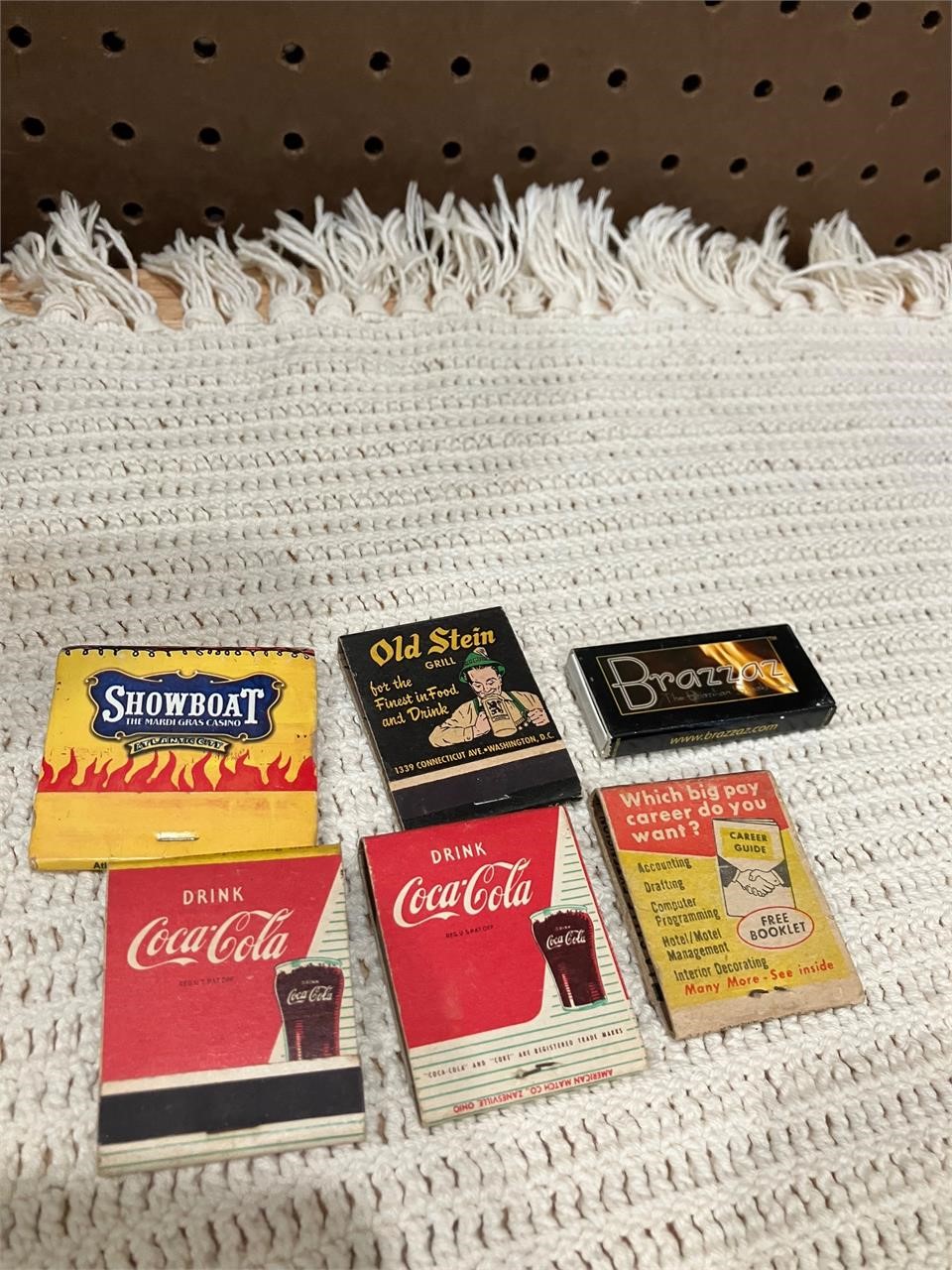 Vtg matchbox books, Coca-cola, old Stein