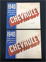 (2) 1940 Chevrolet Sales Brochures