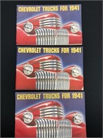 (3) 1941 Chevrolet Truck Sales Brochure