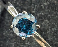 $1900 14K  Natural Blue Diamond (Treated)(0.35ct)