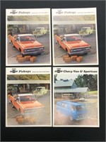 Four 1969 Chevrolet Truck Sales Brochures