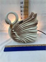 Mid-Century Enchanto Ceramic Swan TV Lamp, 8