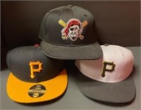 4 Misc Pitts. Pirates Licensed Fitted Hats