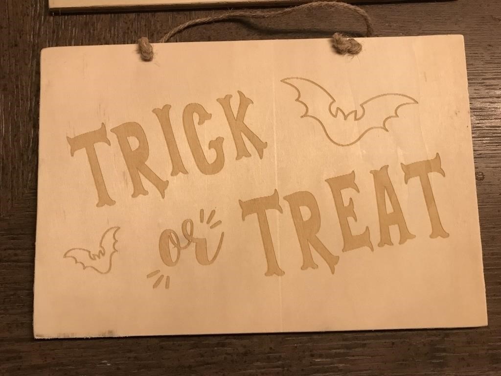 2 IN 1 REVERSIBLE SIGN TRICK OR TREAT/FALL BREEZE