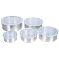 $22  7.25 in. Stainless Steel Bowl Set (5-Pack)
