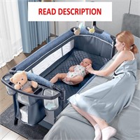 $152  BabyBond Bassinet Bedside Crib  Playard  Blu