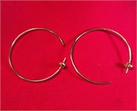Sterling Silver Gold Plated Hoop Earrings