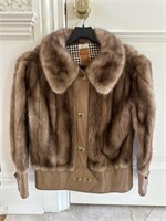 Vintage mink and leather jacket