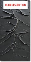 $200  60x30in Black Canvas Abstract Art Nkhb127