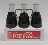 COCA-COLA BOTTLES WITH METAL CARRIER (7)