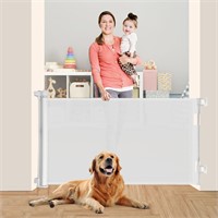 $43  34 x 59 Retractable Baby/Dog Gate  White