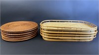 Woven Chargers and Bamboo Trays