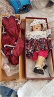 Old doll w/doll dress