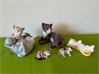Bing & Grondahl Cat, Lladro Comfy Kitty + Figures